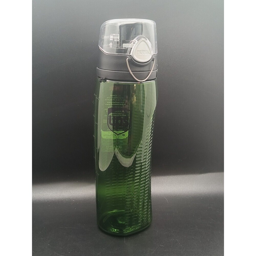 Thermos 24 oz UPS Tritan Hydration Water Bottle Green Flip Cap Rotating Meter